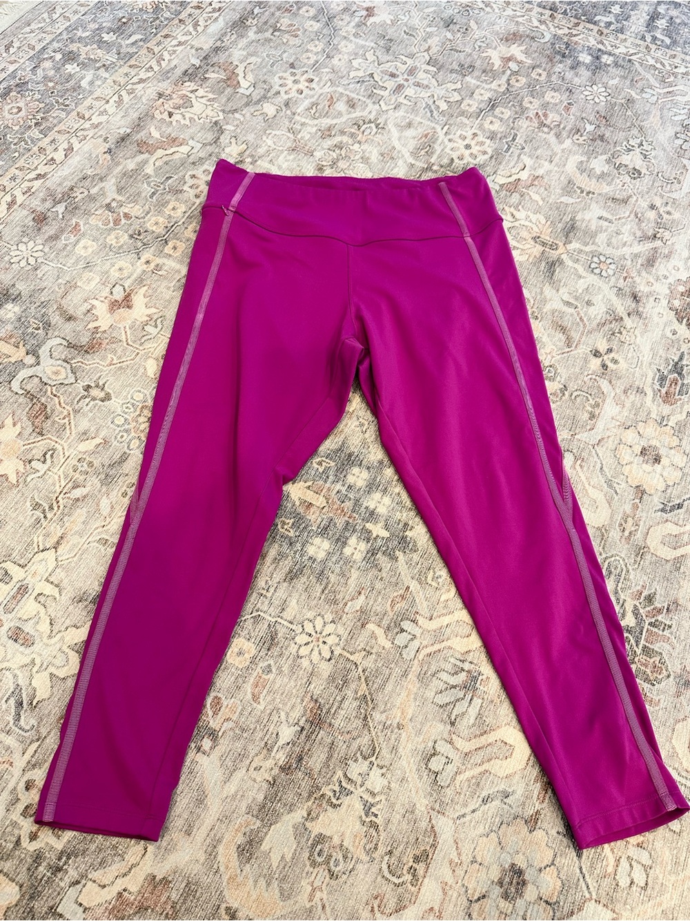 Danskin Magenta Leggings with Contrast Side Stripes